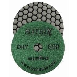 Weha 4' Matrix Dry Honeycomb Diamond Pads for Natural Stones with Matte Finish