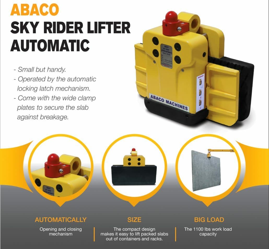 Abaco Automatic Sky Rider for Granite, Marble and Countertop Slabs Handling