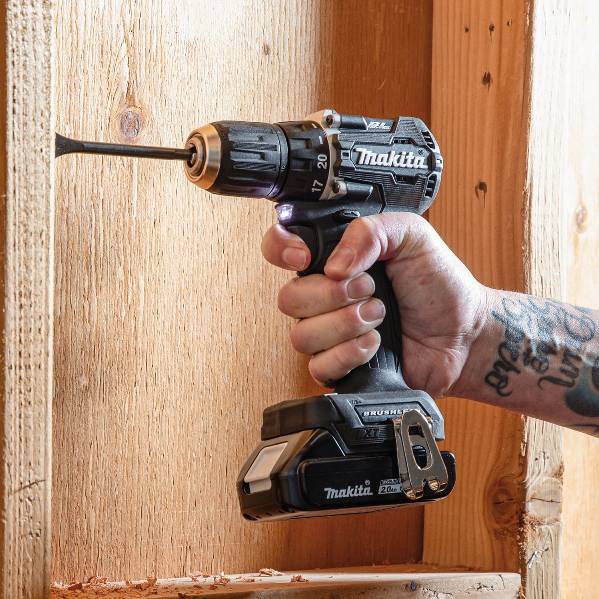 18V LXT® Lithium-Ion Sub-Compact Brushless Cordless 1/2 Inch Driver-Drill Kit with 2.0Ah Batteries for Enhanced Drilling and Driving