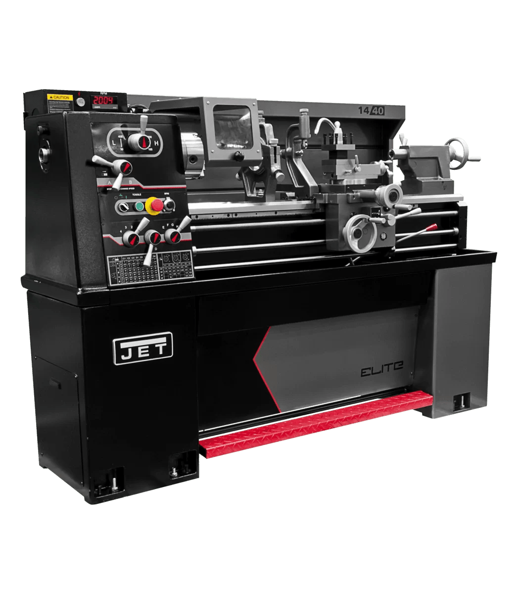 Elite E-1340VS Lathe with ACU-RITE 303 CSS DRO, Taper Attachment & Collet Closer