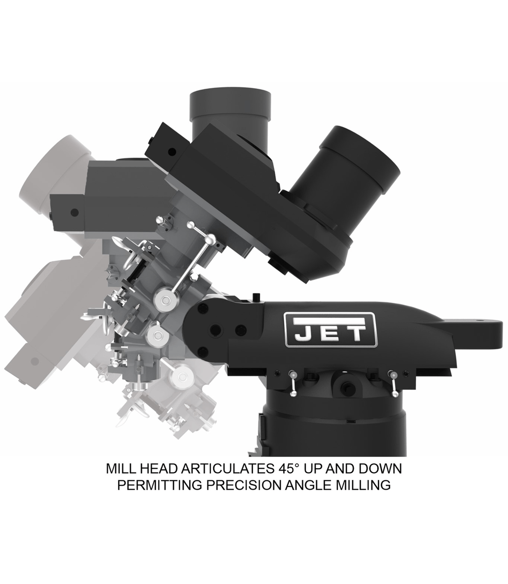 EVS-949 2-Axis Mill with ACU-RITE 203 DRO and Servo X, Y, Z-Axis Powerfeeds
