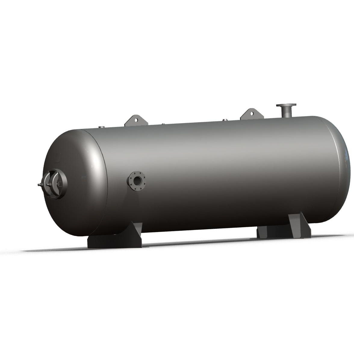 1060 Gallon ASME Coded Horizontal Air Receiver Tank - 200 psi Working Pressure