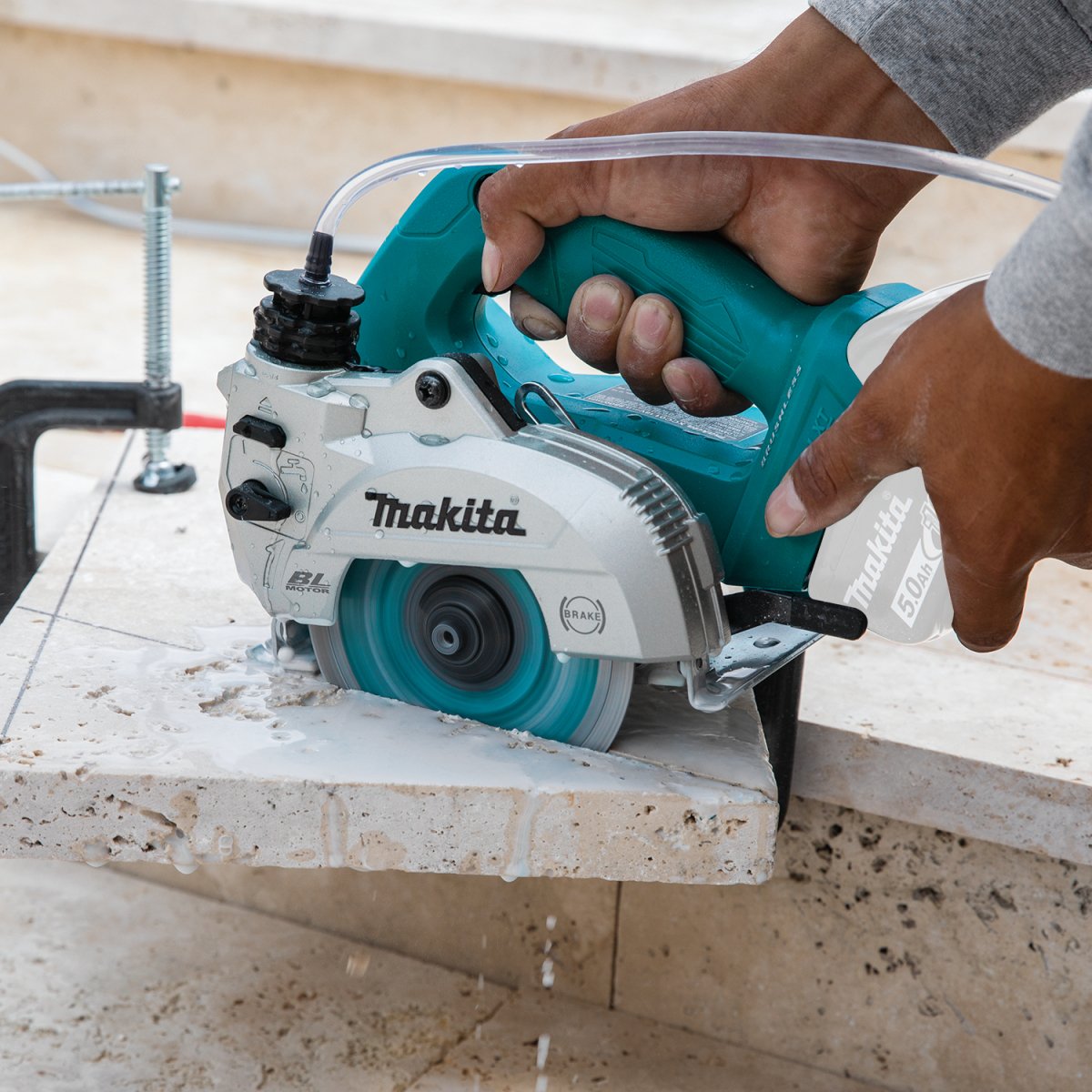 18V LXT® Lithium-Ion Powered Brushless Cordless 5-Inch Wet and Dry Masonry Cutting Saw (Tool Only)