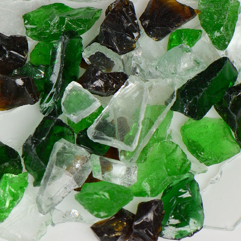 Earth - tone Mixed Decorative Fire Glass for Fireplaces and Fire Pits