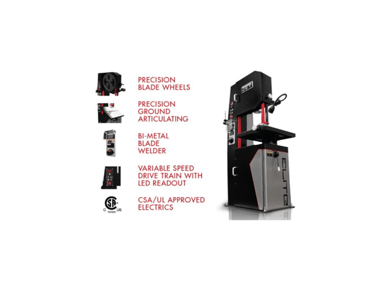 Elite EVBS-26, 26-Inch Vertical Bandsaw for Precision Sawing