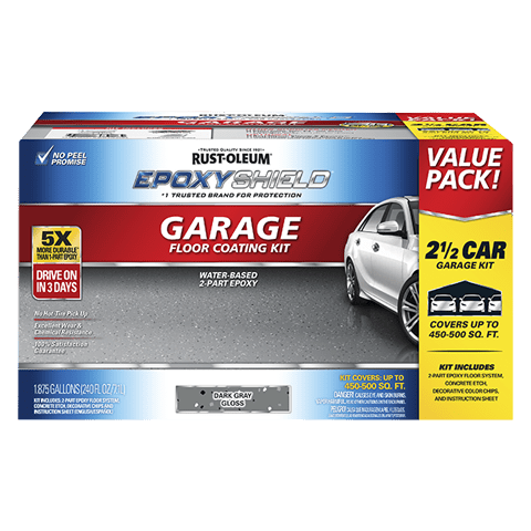 Epoxyshield® Premium Garage Floor Coating - 2.5 Gallon Kit for High - Quality Garage Flooring