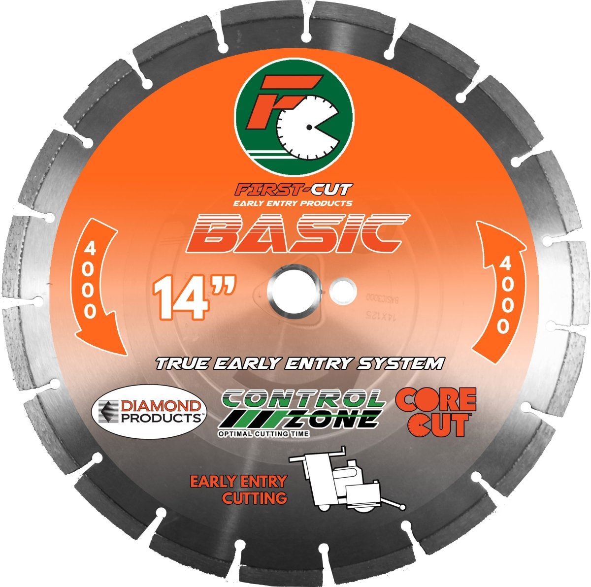 First-Cut BASIC Early Entry Blades for Concrete Cutting Saws