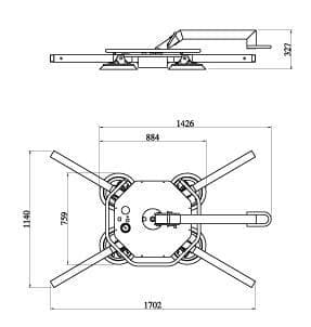 Aardwolf DC-Powered Portable Vacuum Glass Lifter Model ARGL - 500 for Heavy - Duty Glass Handling