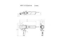 Metabo 5-Inch Flat-Head Angle Grinder Model WEVF 10 - 125 Quick Inox (613080420) for Stainless Steel Processing