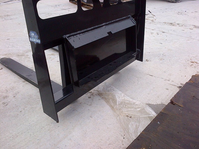 Blue Diamond Mini Pallet Forks for Mini Skid Steer and Mini Track Loaders