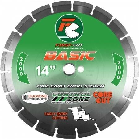 First-Cut BASIC Early Entry Blades for Concrete Cutting Saws