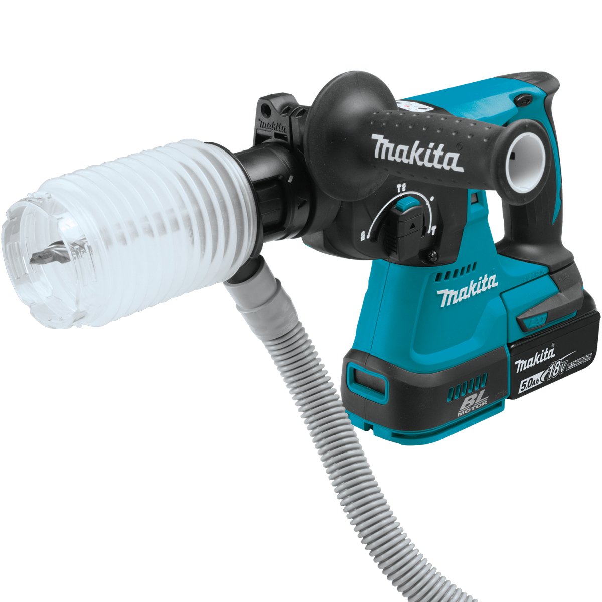 18V LXT® Lithium-Ion Brushless Cordless 1-inch Rotary Hammer Drill with 5.0Ah Battery for Concrete Drilling