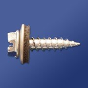 Dagger-Zip Ultra-Sharp Slotted Hex Washer Head Screws with Bonded Zinc Washer