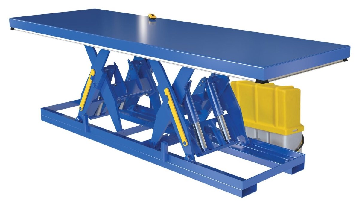 Powerful Electric Hydraulic Dual Scissor Tandem Lifting Tables for Warehouses
