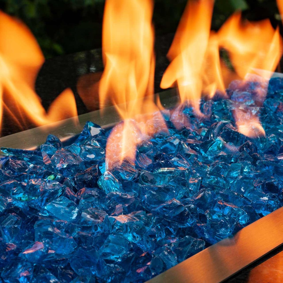 Stunning Amber Brown Tempered Fire Glass for Fireplaces