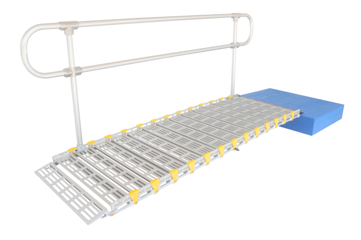 26-Inch Wide Modular Ramp System with Loop End Handrails for Versatile Access