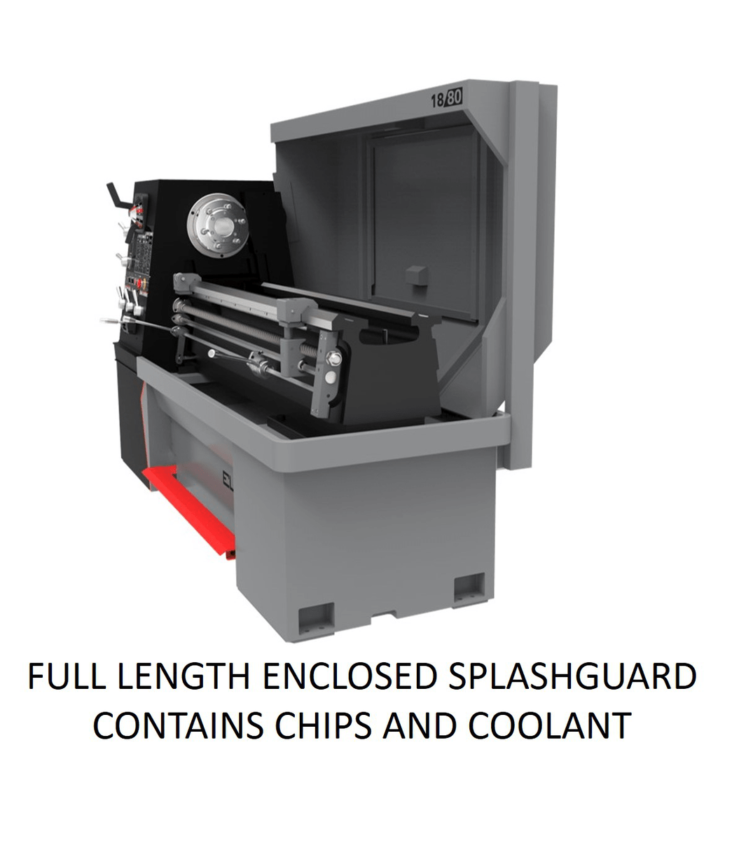 Elite Geared Head Lathe EGH - 1740 Equipped with ACU - RITE 203 Digital Read - Out (DRO) and Taper Attachment