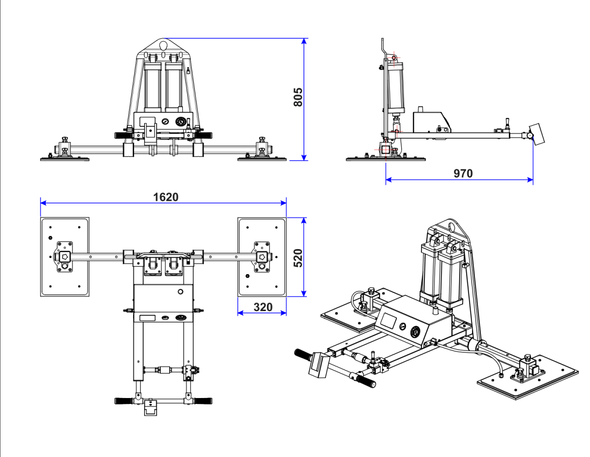 Professional AVLP2-500 Vacuum Lifting Device for Stone Slabs