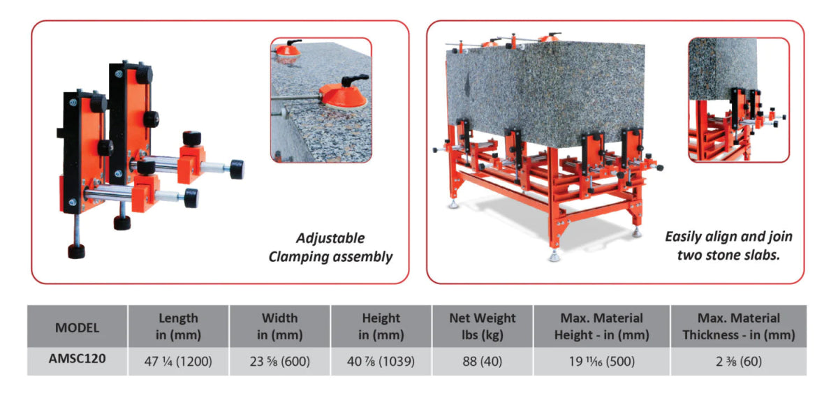 Abaco 120 Degree Miter Set Clamp for Stone Slabs