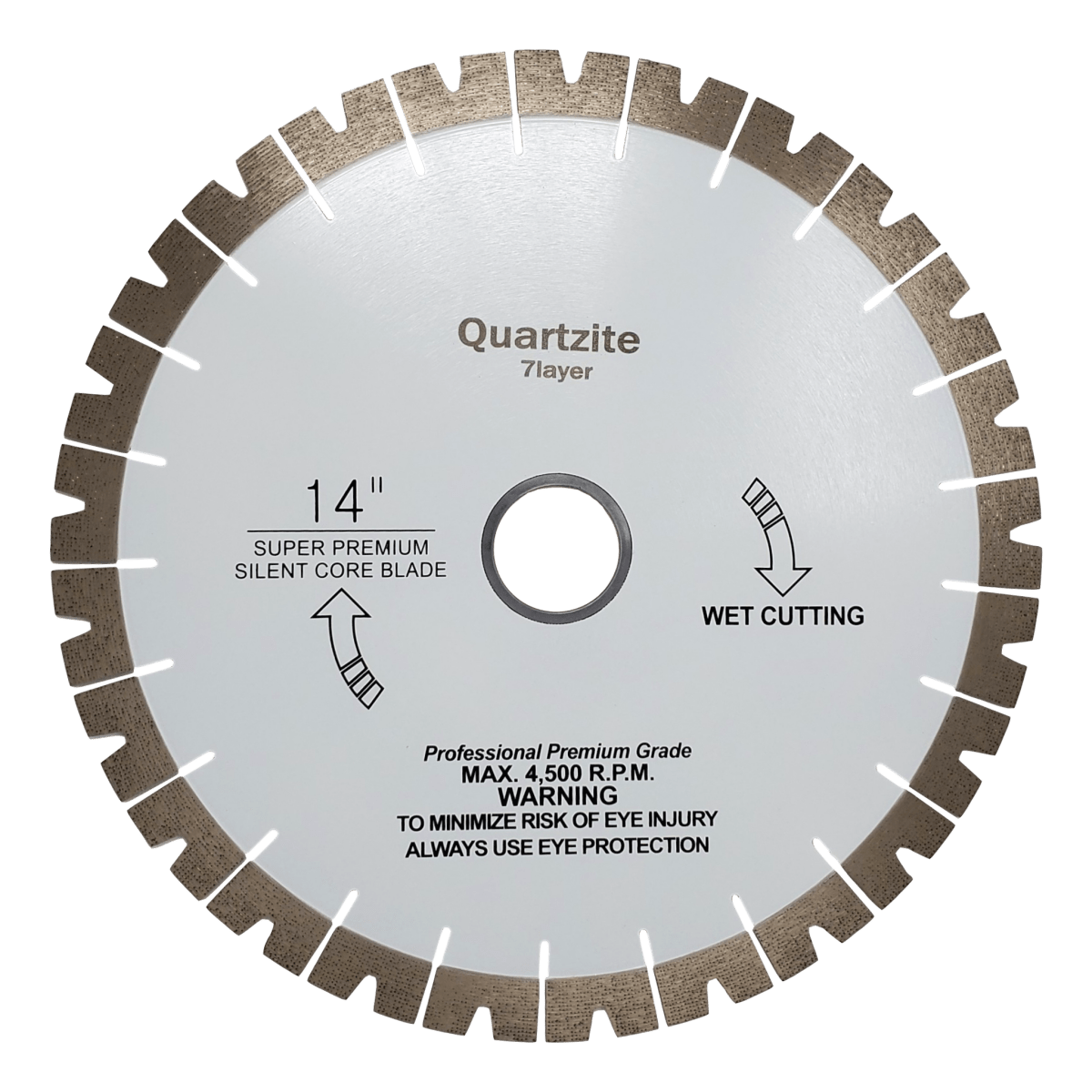 High - Performance Array Pattern Diamond Blade for Quartzite, Quartz, and Granite