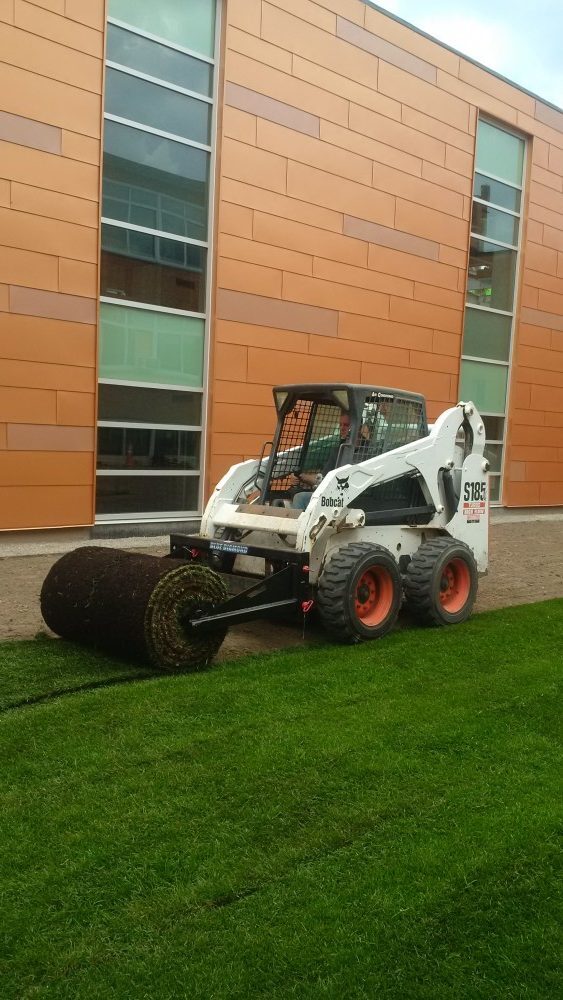 Blue Diamond Brand Skid Steer Attachment for Sod Rolling