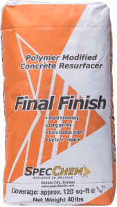 Final Finish Rapid-Setting, Polymer-Enhanced Concrete Surface Resurfacing Compound