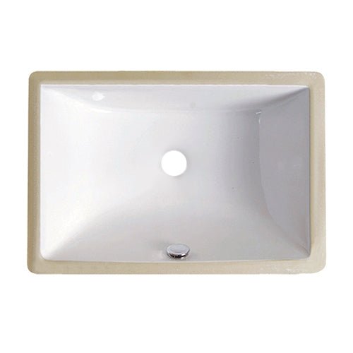 16×11 Inch Porcelain Undermount Rectangle Bathroom Lavatory Sink for Builders Collection