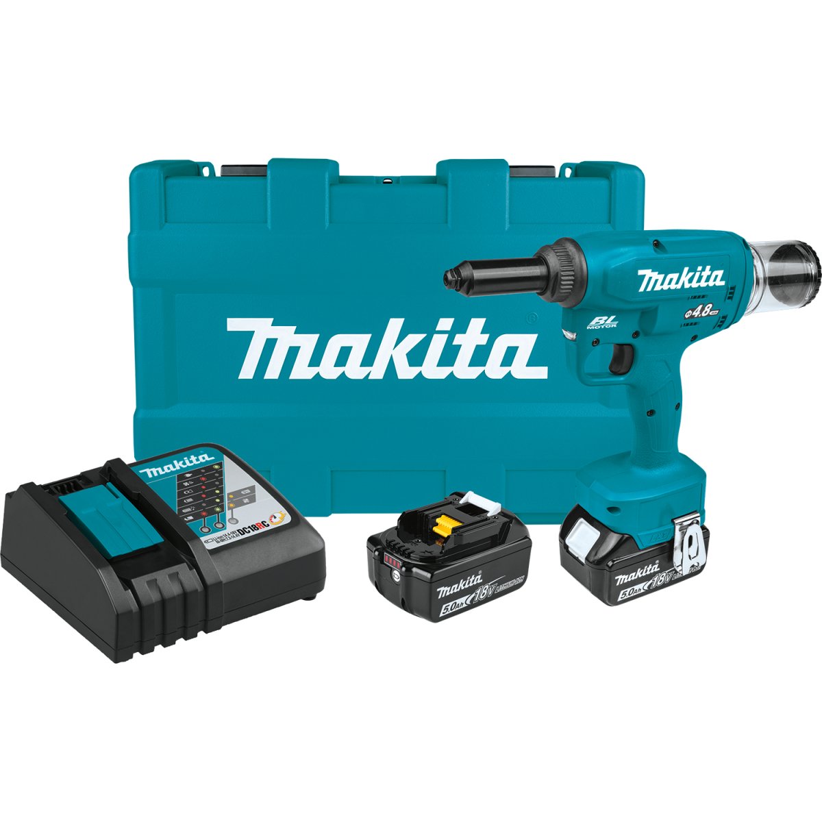 18V LXT® Lithium-Ion Brushless Cordless Riveting Tool for Aluminum, Steel, and Stainless Steel Rivets