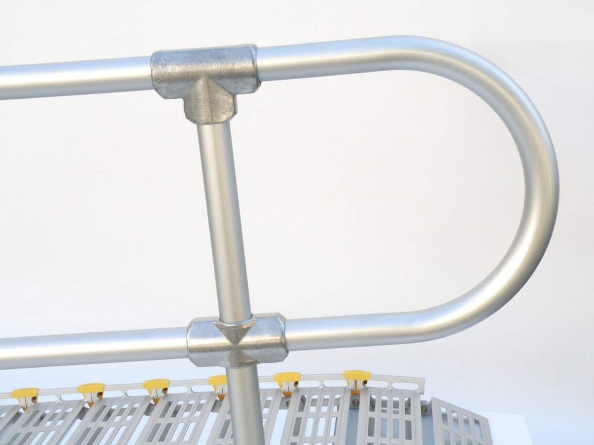 26-Inch Wide Modular Ramp System with Loop End Handrails for Versatile Access