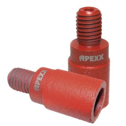 Apex Red Reverse Radial Arm Finger Tip Tool with Dimensions 20x23xM12 for Counter Top Sinks and Vanity Bowl Cut - Outs