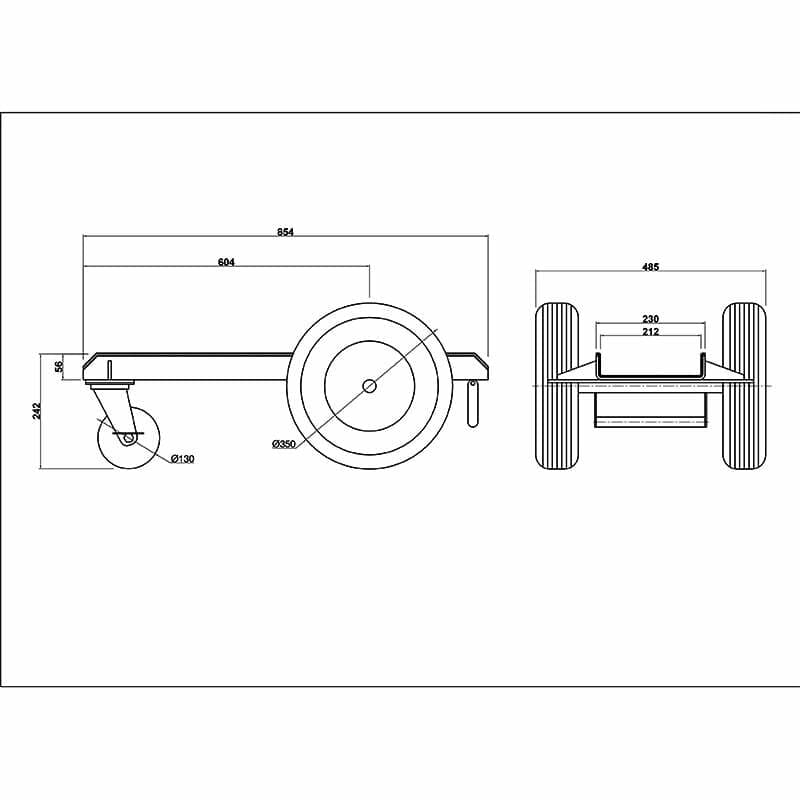 Aardwolf Heavy - Duty Broad Trolley for Wide Materials