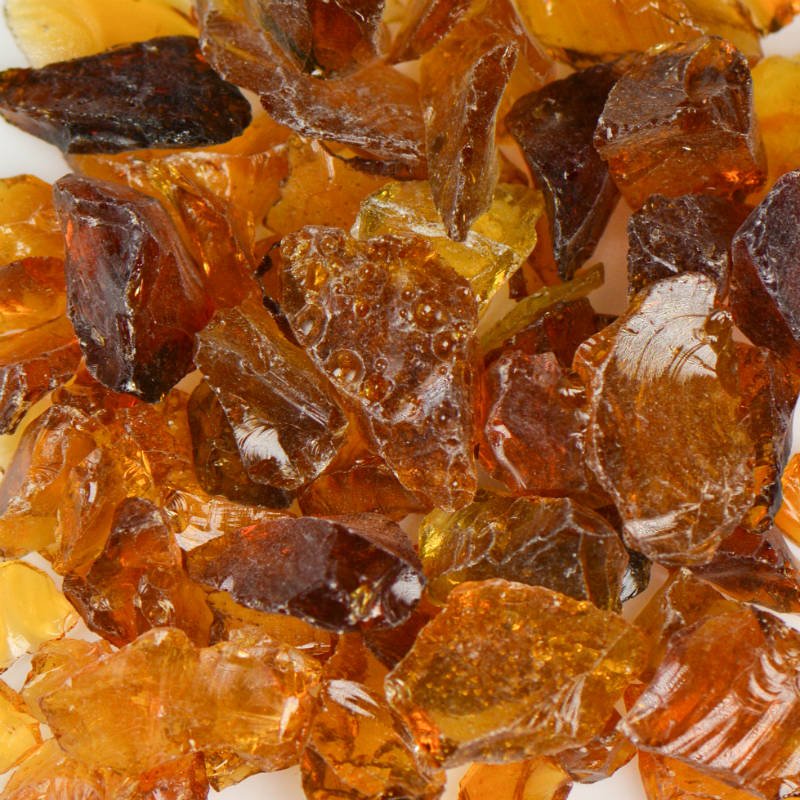 Amber Crystal Glass for Landscape Decorations