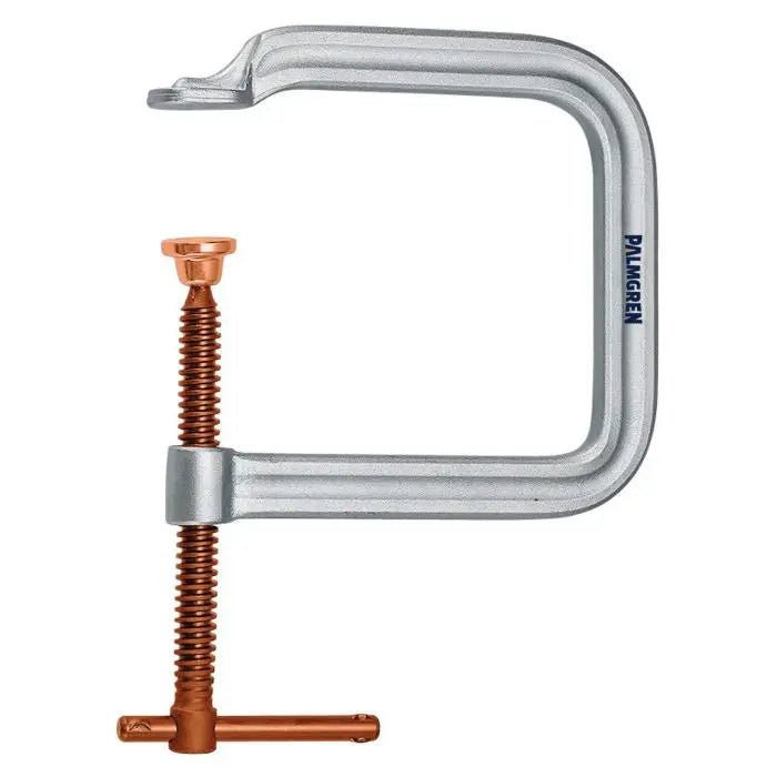 0 - 10 Inch Regular Duty C - Clamps with Extra Deep Throat and Anti - Rust Copper Spindles