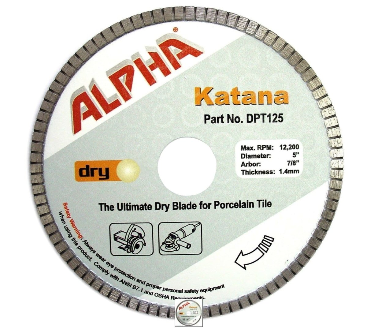 Alpha Professional Katana Diamond Blade for All Tile Materials