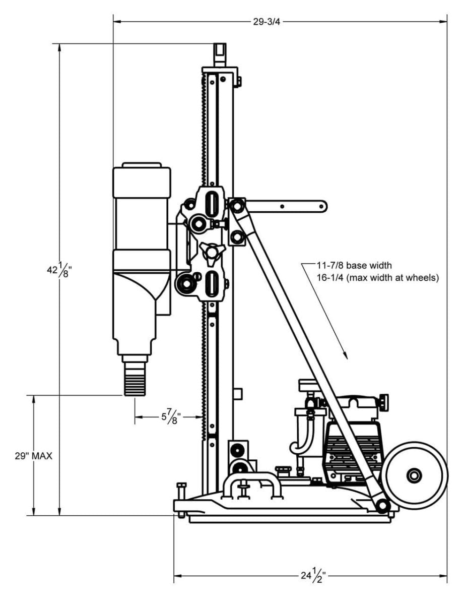 Heavy Duty M-5 Pro Q.D. Core Rig Equipped with Weka Motor