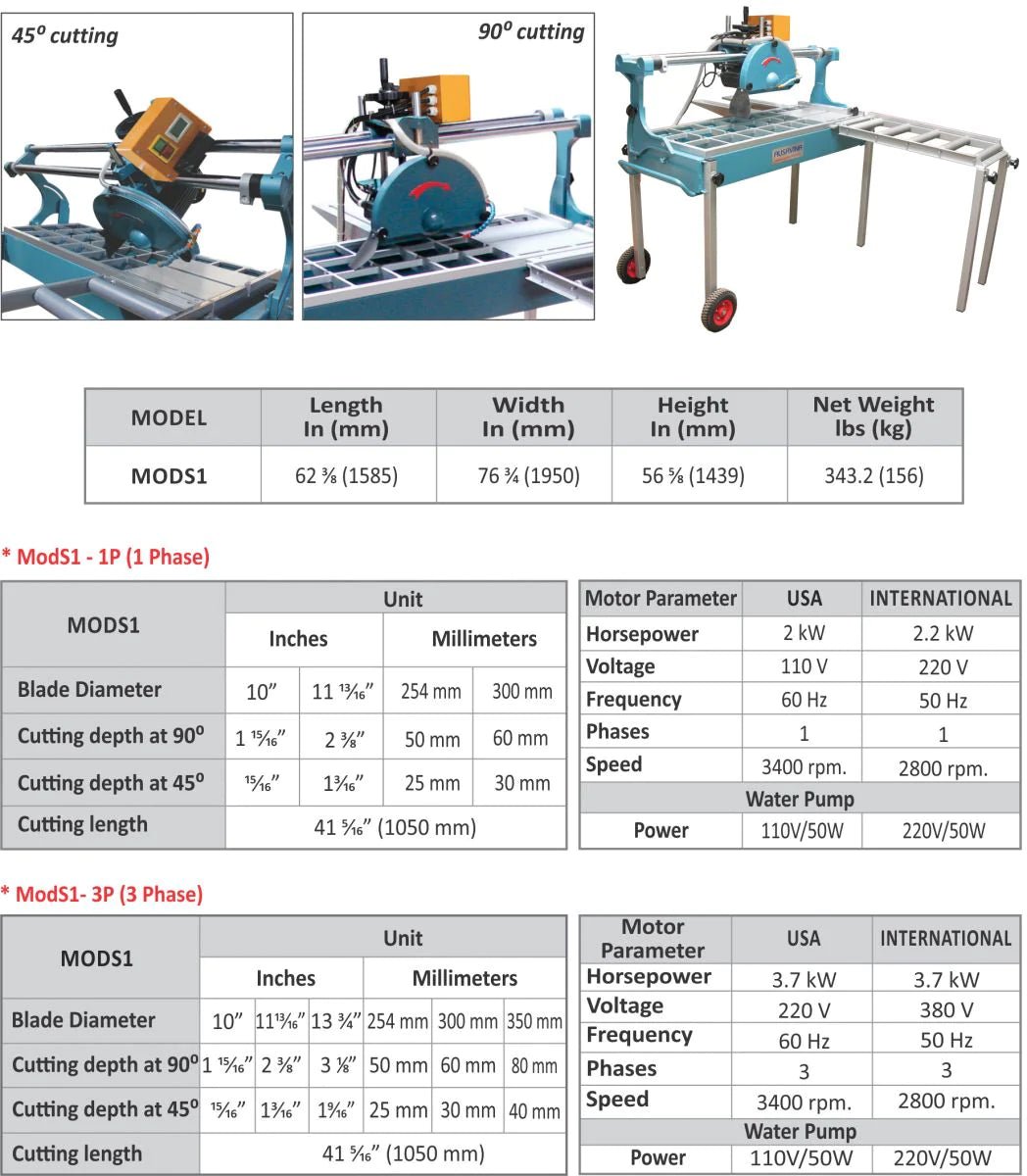 Abaco High - Performance Site Saw MOD S1 for Tile and Stone