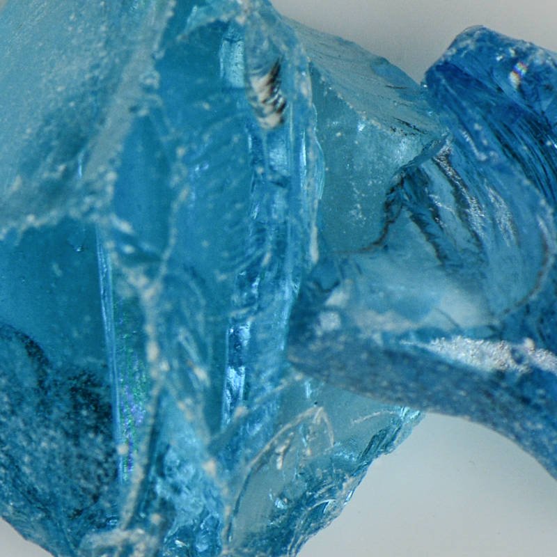Recycled USA-Made Turquoise Crystal Landscape Glass