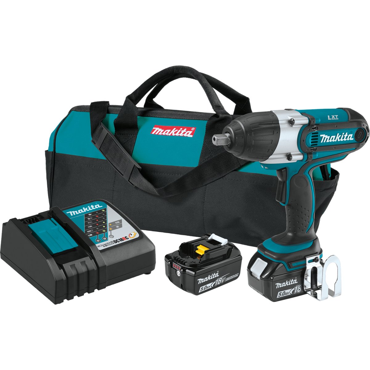18V LXT® Lithium-Ion Cordless 1/2 Square Drive Impact Wrench for High-Torque Fastening and Loosening Tasks