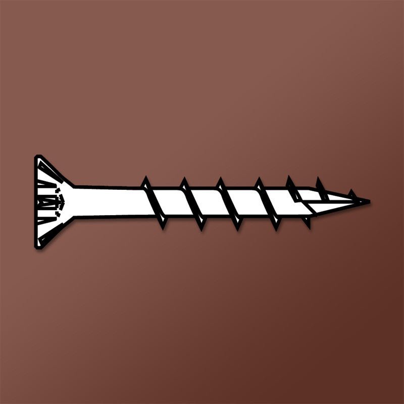 Dagger-Lok Zinc-Coated Coarse Type 17 Square Flat Wood Screws with Nibs for Woodworking