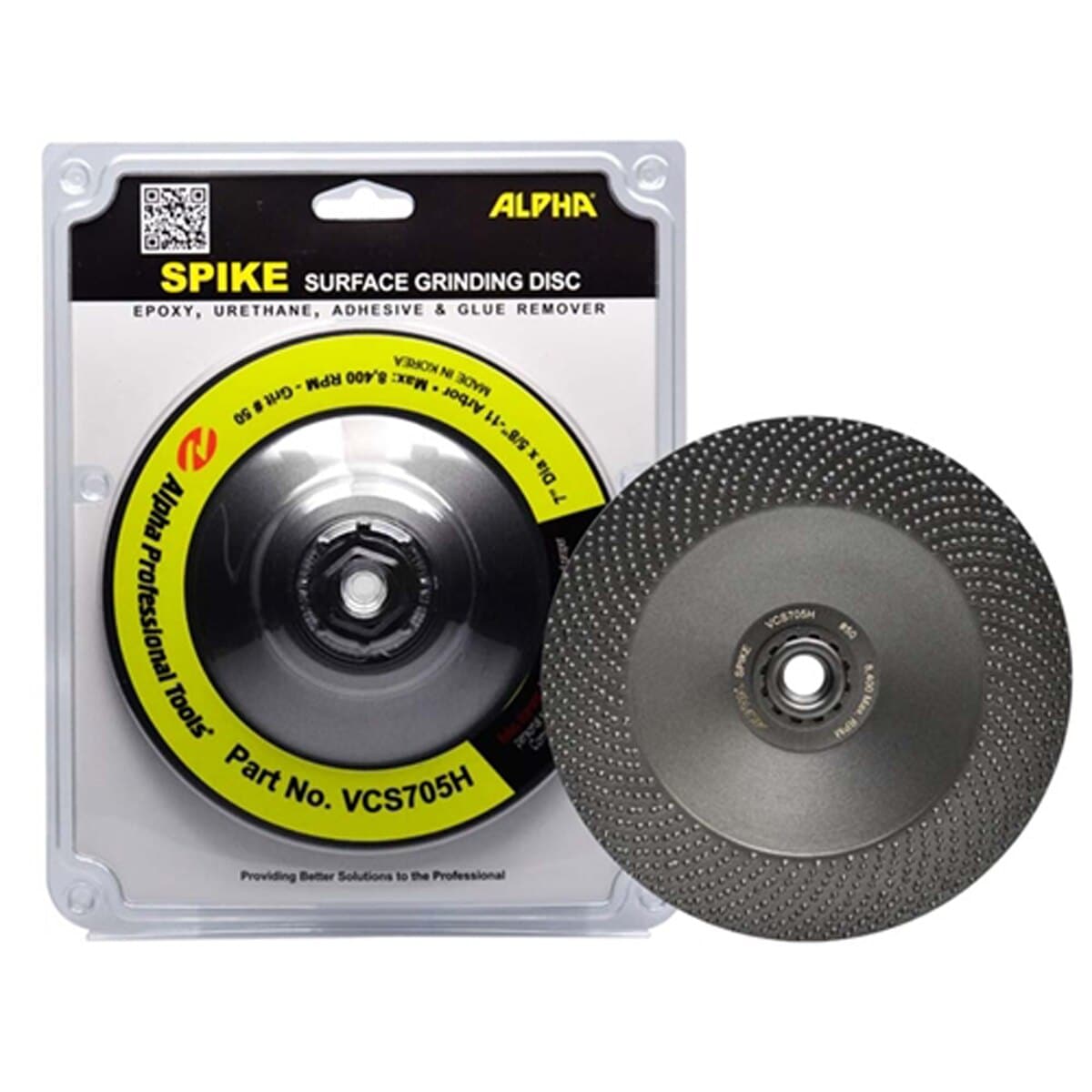Alpha Diamond-Clustered Spike Disc for Easy Coating Removal