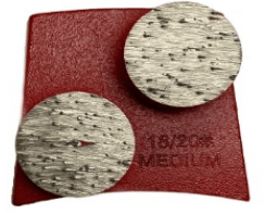 Quick - Change Double - Round Grinding Segment Ideal for Concrete and More