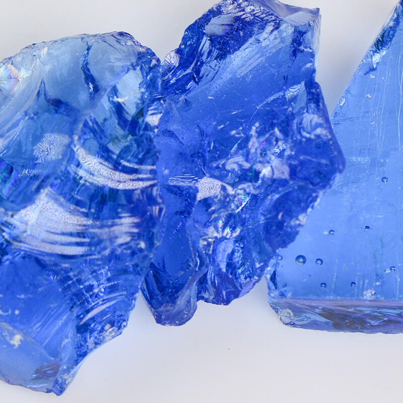 Recycled Crystal Blue Landscape Glass for Diverse Decor