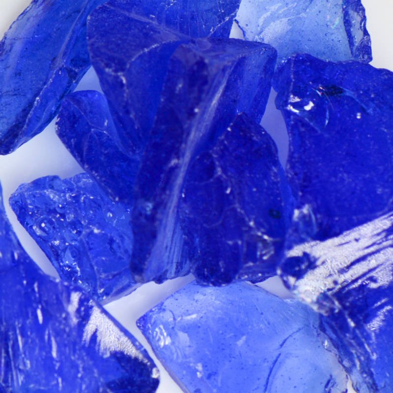 Recycled Blue Landscape Glass for Diverse Decor Uses