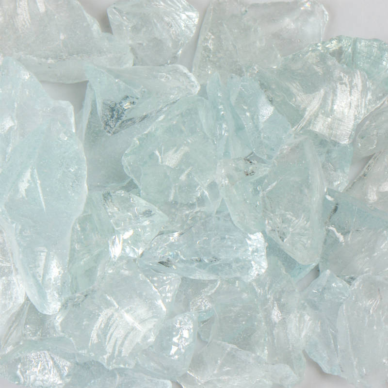 Exquisite Teal Crystal Fire Glass for Stunning Fireplaces
