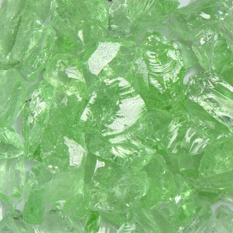 Stunning Crystal Green Tempered Fire Glass for Fireplaces