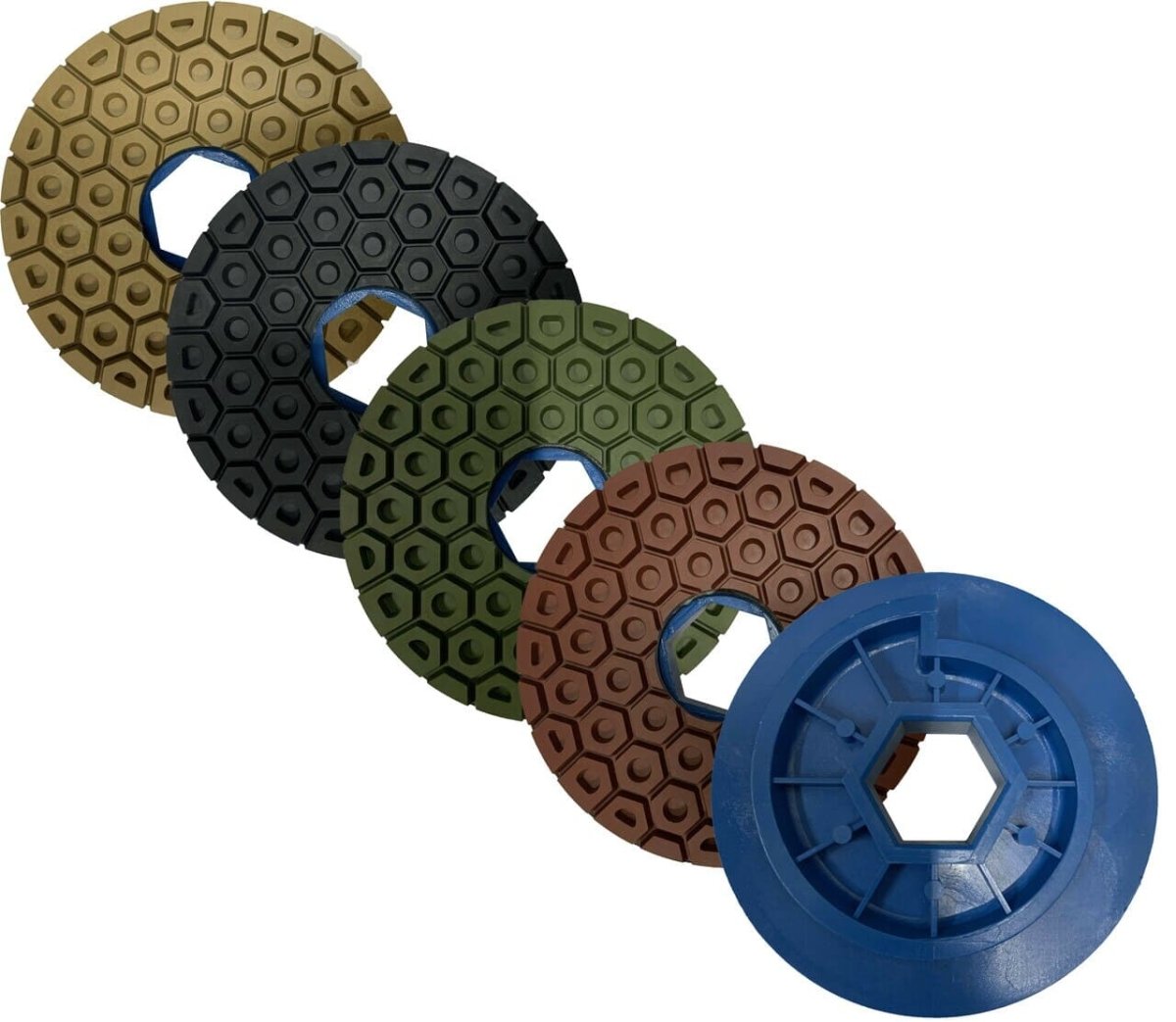 High - Quality Blue Resin Snail Lock Pads for Edge Polishing
