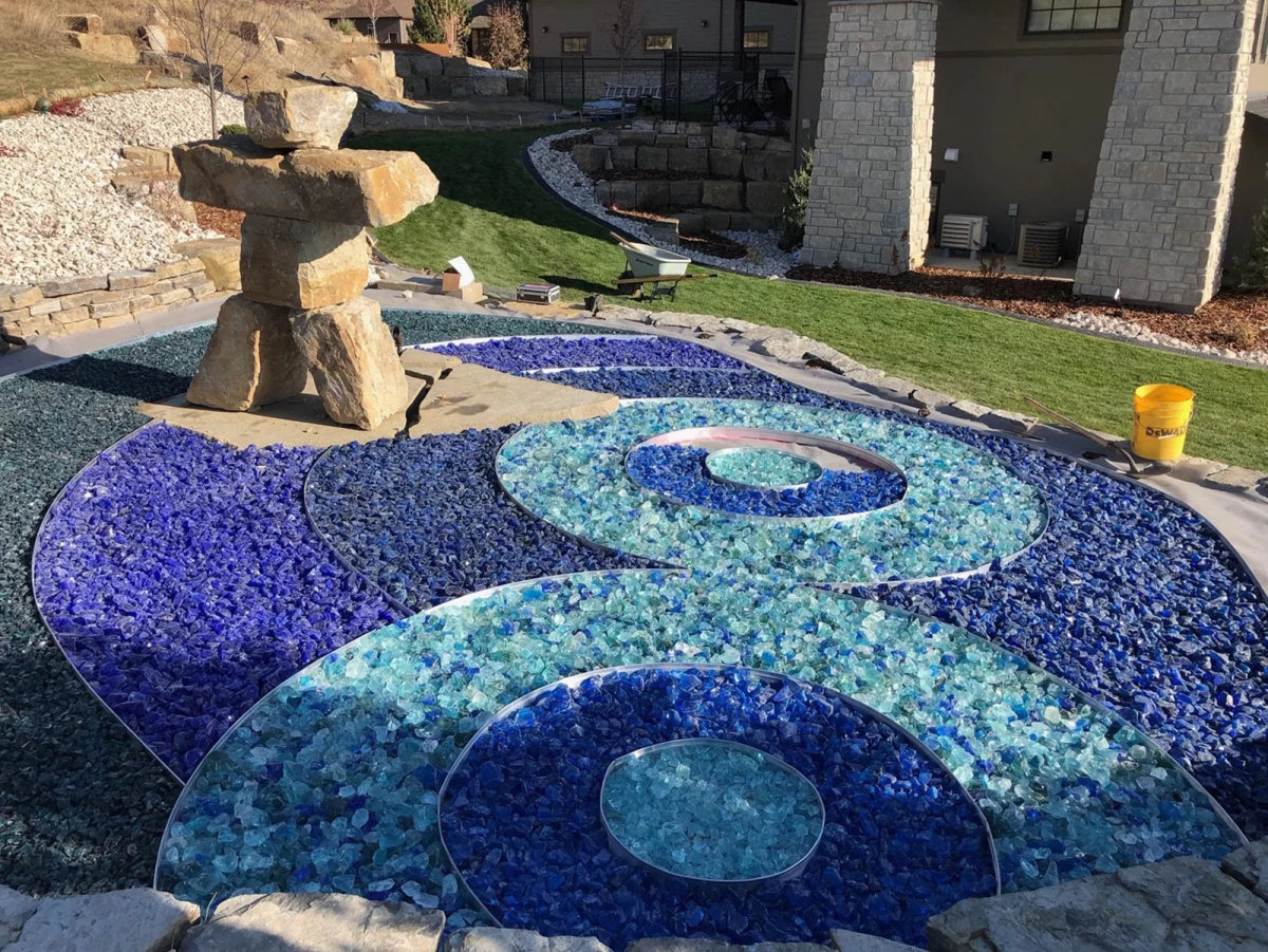 USA-made Recycled Crystal Green Glass for Diverse Landscape Use