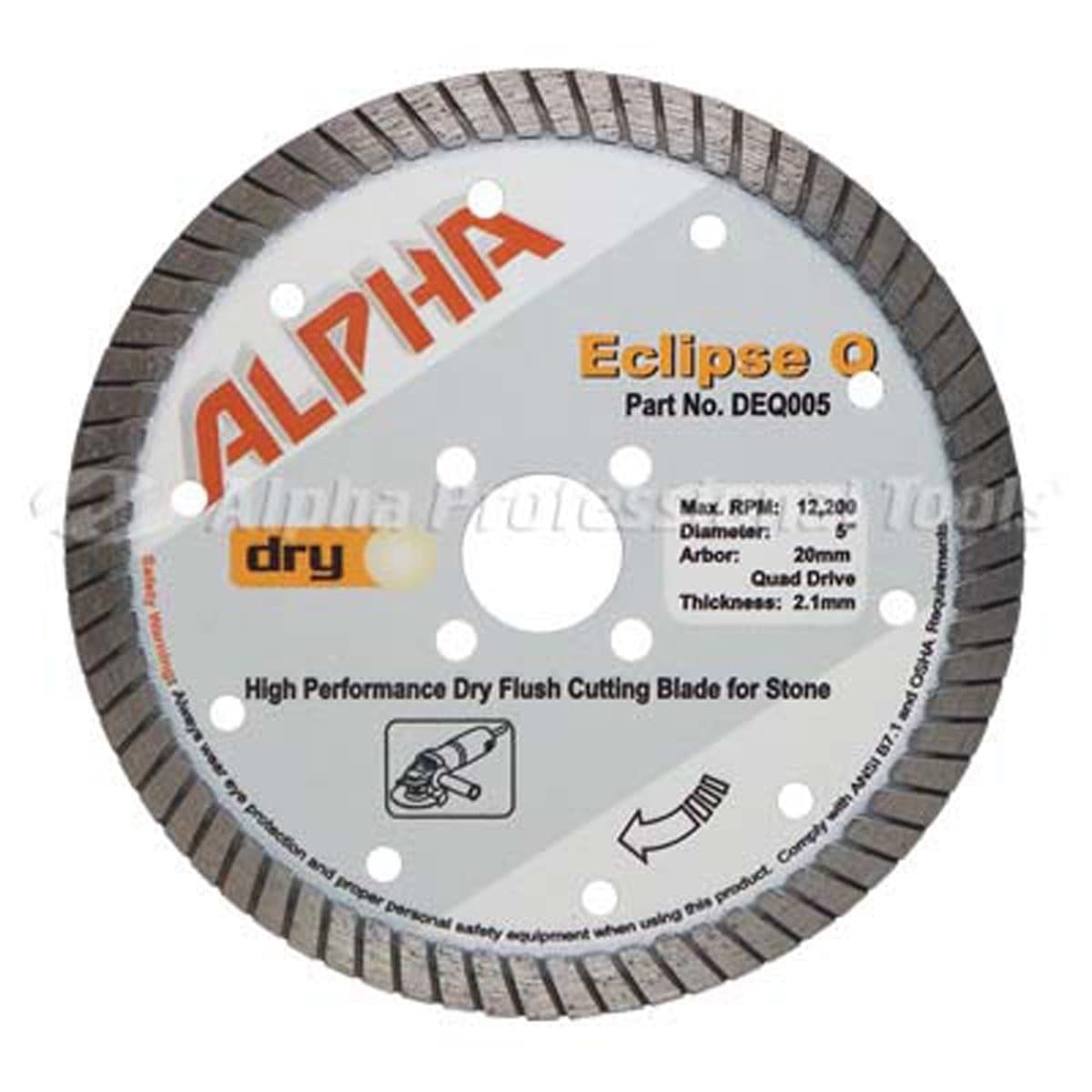 Alpha® Eclipse Q High - End General Purpose Turbo Cutting Blade for Stone Fabrication