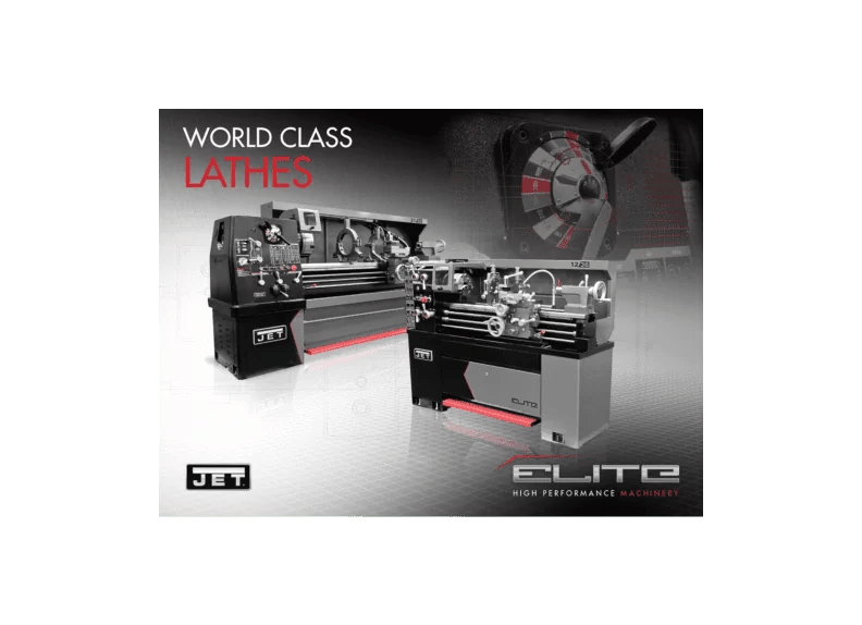 Elite E-1236VS Lathe Equipped with ACU-RITE 303 CSS Digital Read - Out (DRO) and Collet Closer