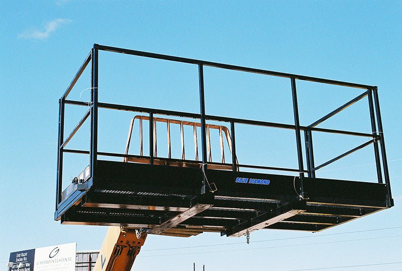 Lightweight and Durable Blue Diamond Forklift Work Platform